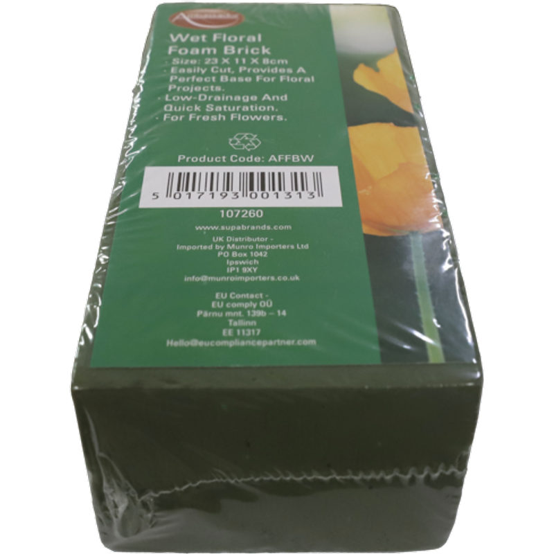 Ambassador Wet Floral Foam Brick AFFBW