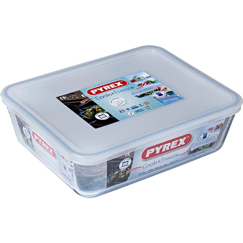 Pyrex Cook & Freeze Glass Dish with Lid 242P000/7646