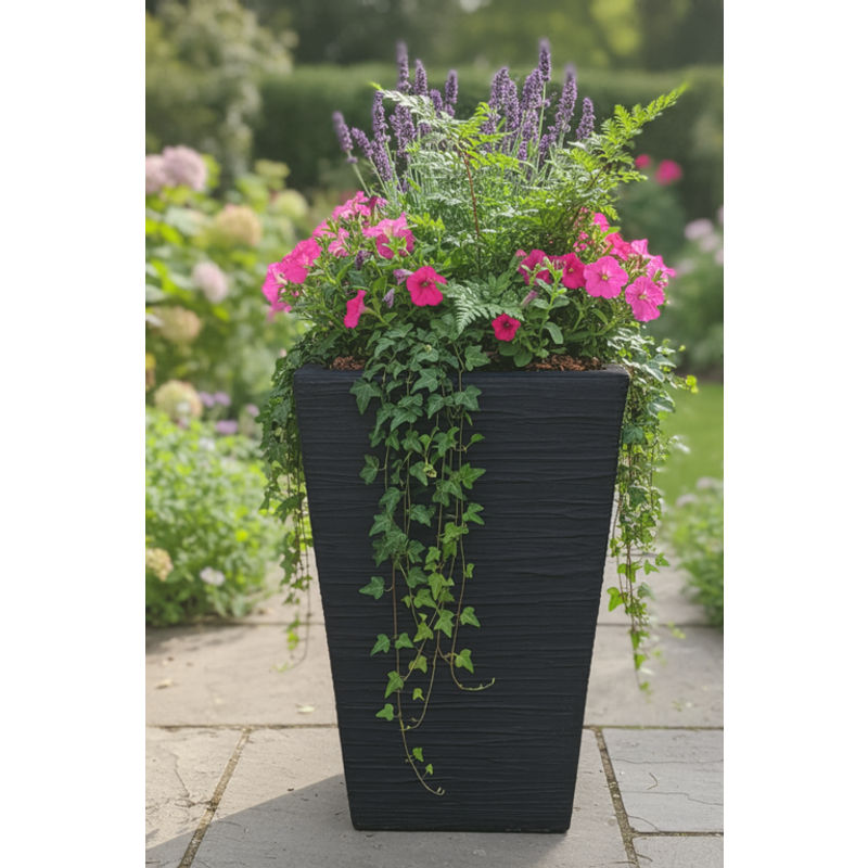 Strata Verona Graphite Tall Tapered Square Planter GN530-GRP