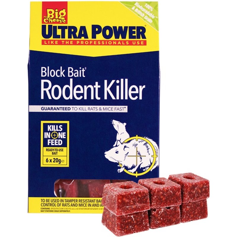 The Big Cheese Ultra Power Block Bait Rat Killer² Station Refills STV567
