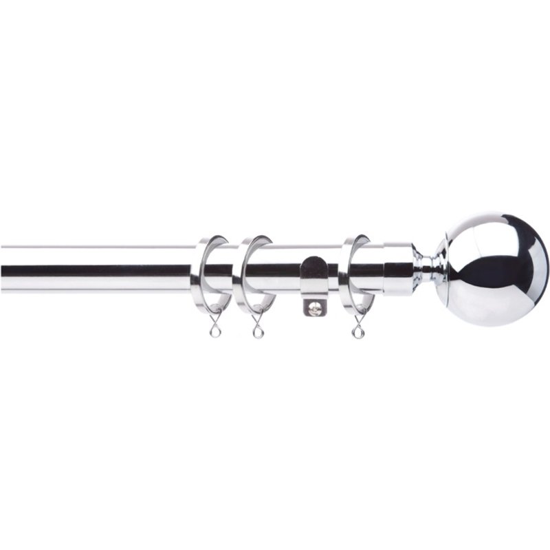 Jones Interiors Cosmos 28mm Metal Curtain Pole Kit Antique Brass H6028/120/AB