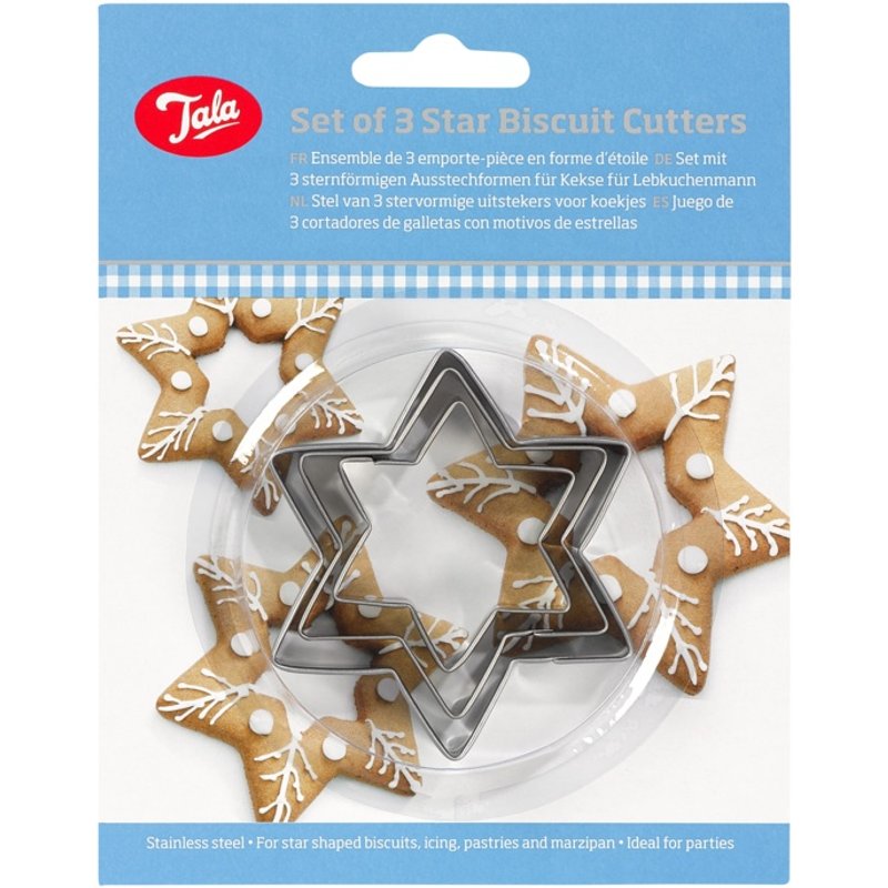 Tala Plain Star Cutters (Set of 3) 10A 09519