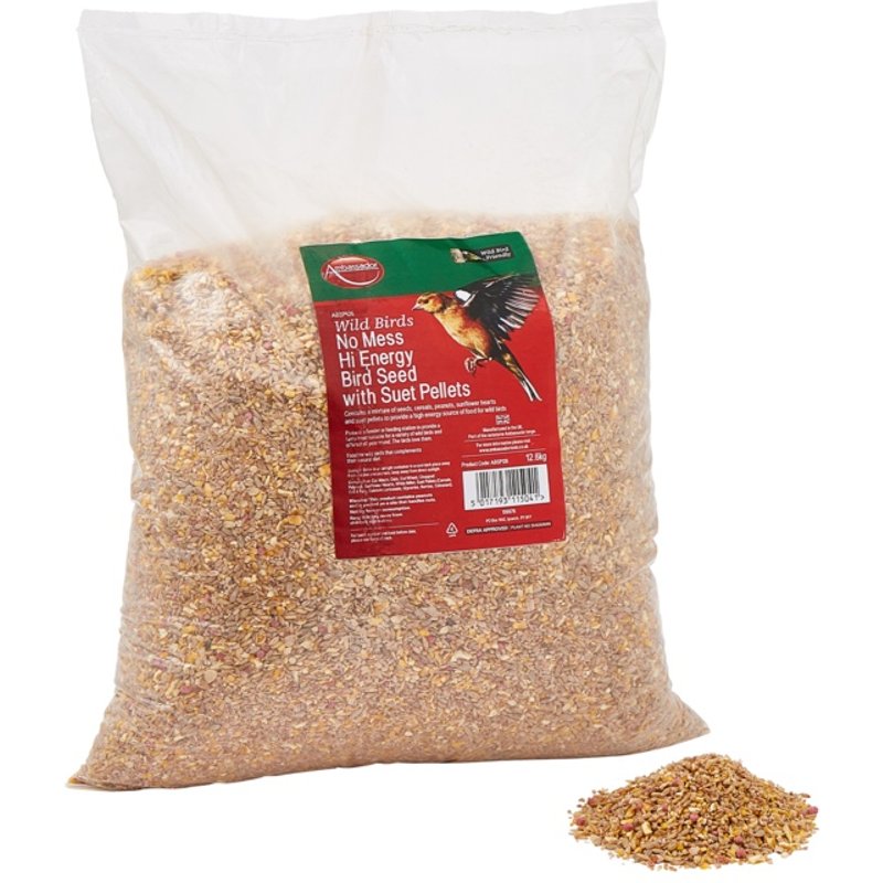 Ambassador Hi Energy No Mess Bird Seed with Suet Pellets ABSP126