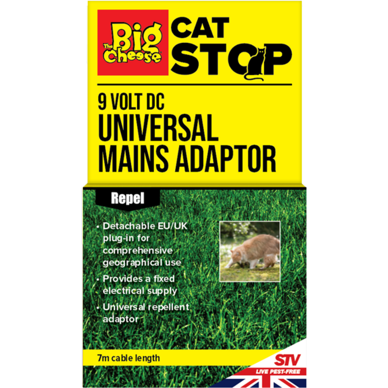 The Big Cheese Universal 9v Mains Adapter + 5M Extension STV612