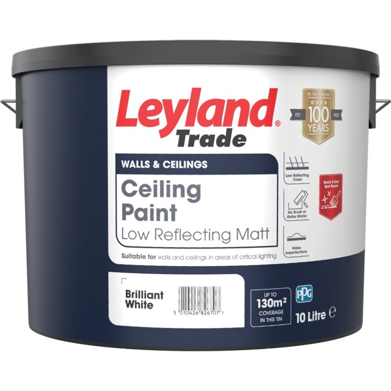 Leyland Trade Ceiling Paint 10L 482479