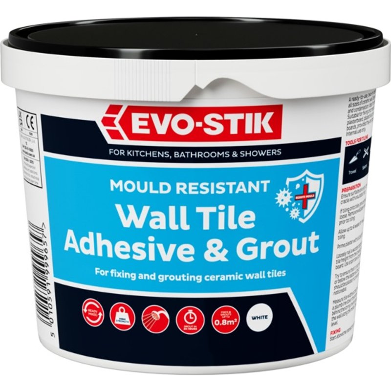 EVO-STIK Wall Tile Adhesive & Grout Mould Resistant 30811580