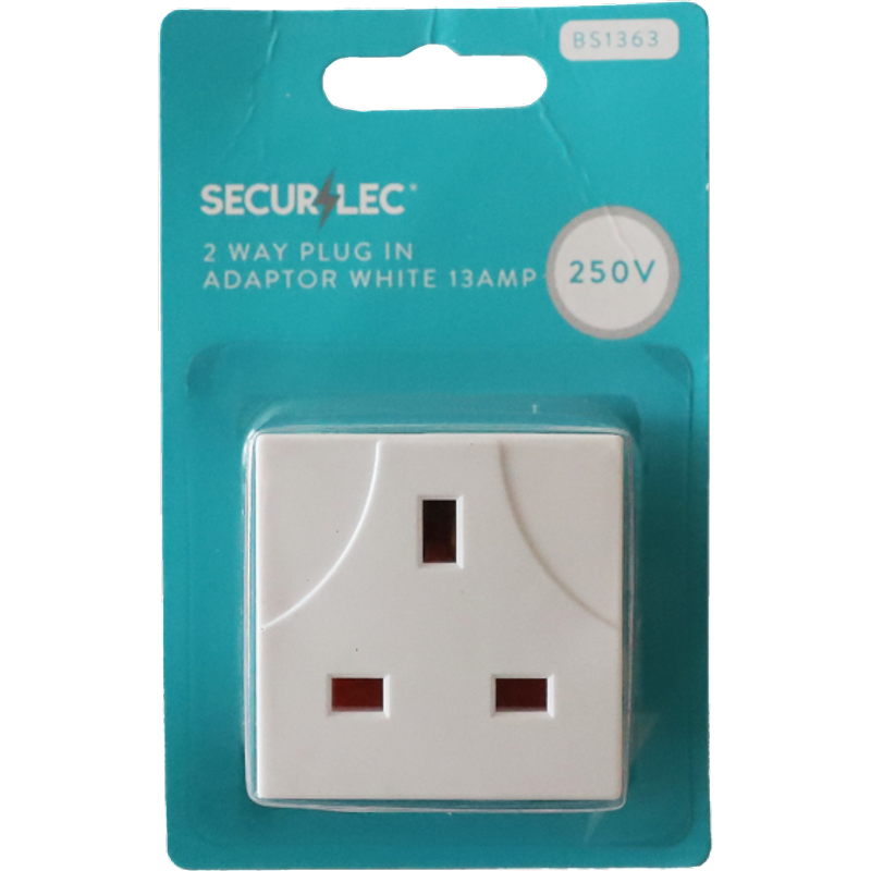 Securlec 13A, 3 Pin Plug Fused 13A to BS1363, White SL9028