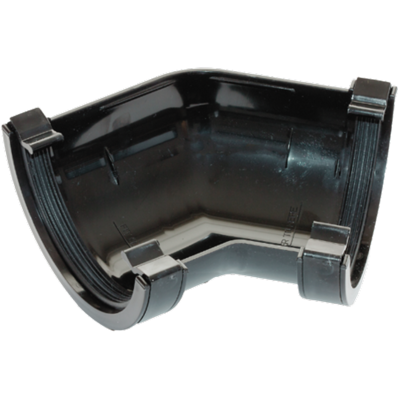 Kayflow Rainwater 135° Round Angle Black RWHRA135B