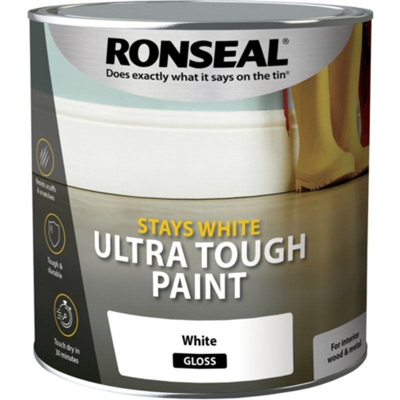 Ronseal Stays White Ultra Tough Paint 2.5L 37523
