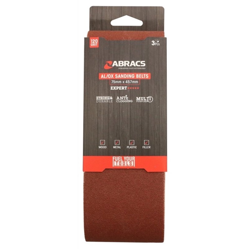 Abracs AL/OX Sanding Belt 75mm x 457mm SB7545712003