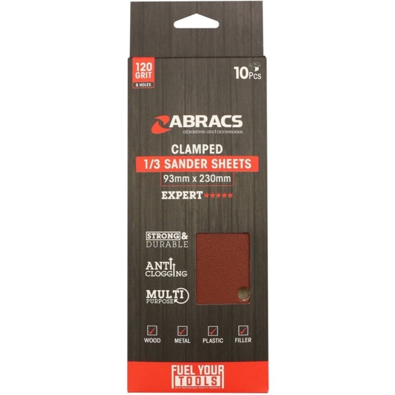 Abracs Orbital Clamped Sander Sheets With Holes TSCLH93230120