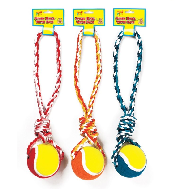 Pets at Play Jumbo Ball With Rope PAP004