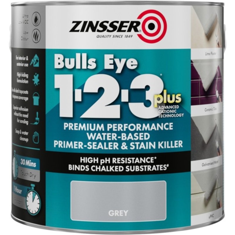 Zinsser Bullseye 1-2-3 Plus Gry Primer ZN7190353C1