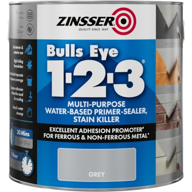 Zinsser Bullseye 1-2-3 Grey Water Based Primer ZN7041353C1