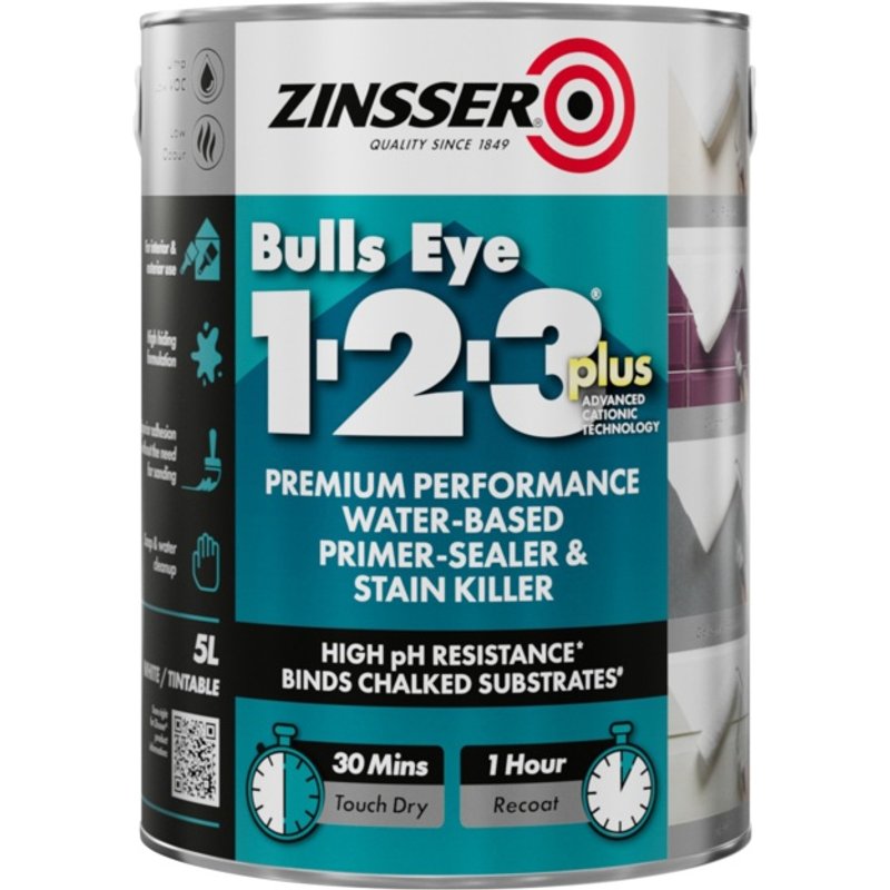 Zinsser Bullseye 1-2-3 Plus Water Based Primer ZN7190001A1