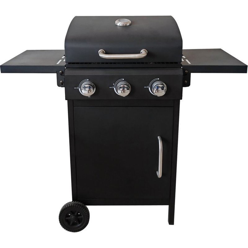 Pagoda 3 Burner Gas BBQ With Side Table PAG3BG15