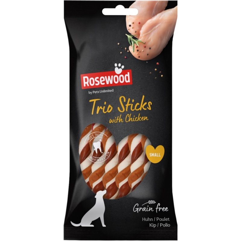 ROSEWOOD Trio Sticks With Chicken Pack 10 10P00521