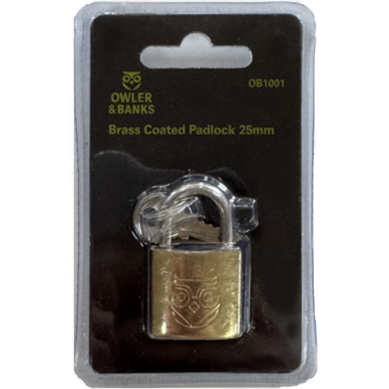 Owler & Banks Brass Coated Padlock OB1001