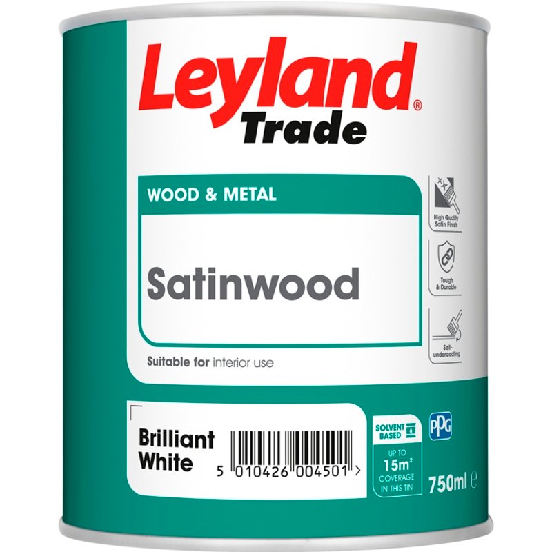Leyland Trade Satinwood Brilliant White 264699