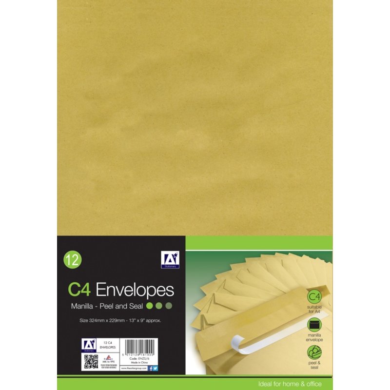 Ig Design Peel & Seal Envelope Manilla ENVN/1