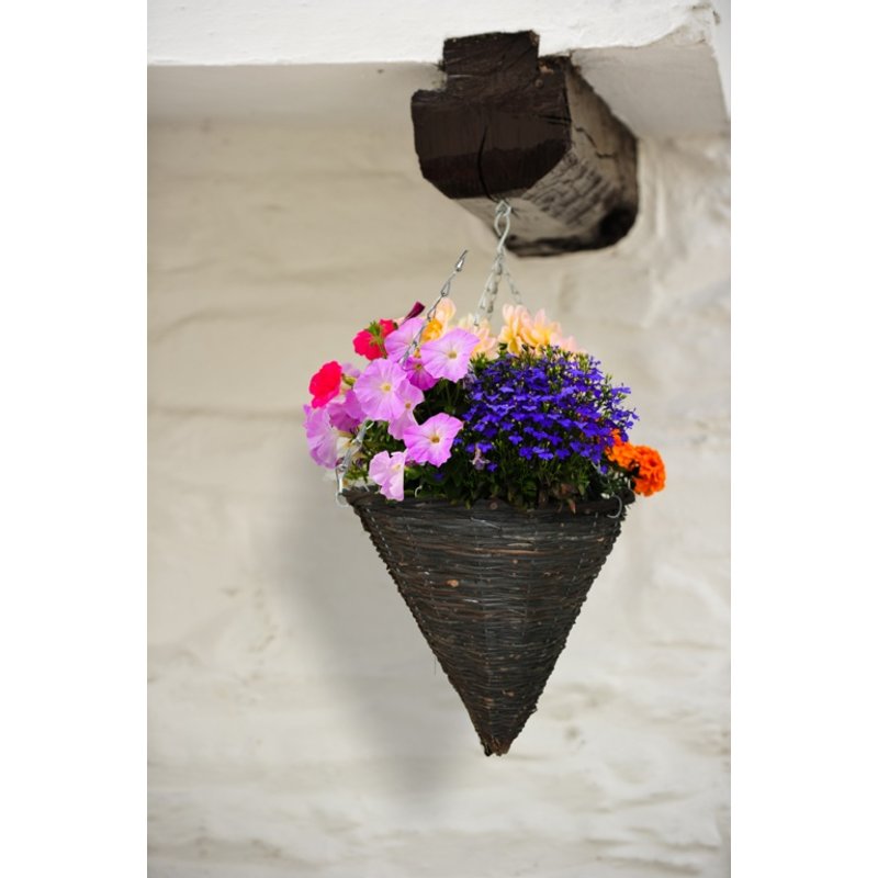 Ambassador Willow Hanging Cone Basket AWCB14A
