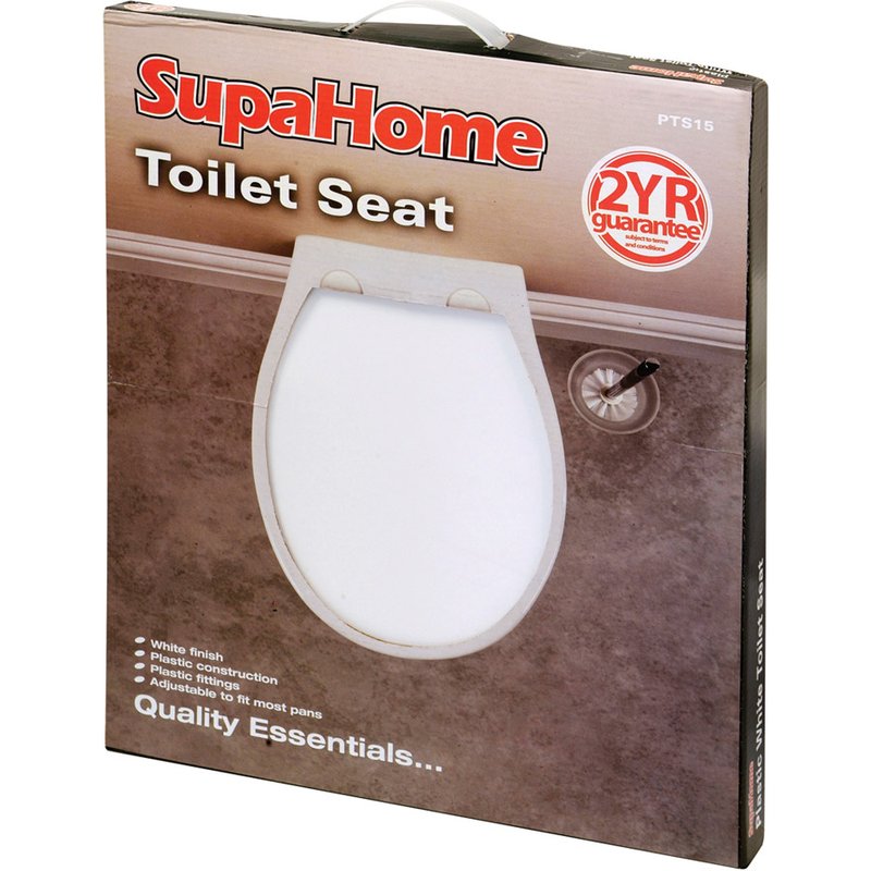 SupaHome Plastic White Toilet Seat PTS15