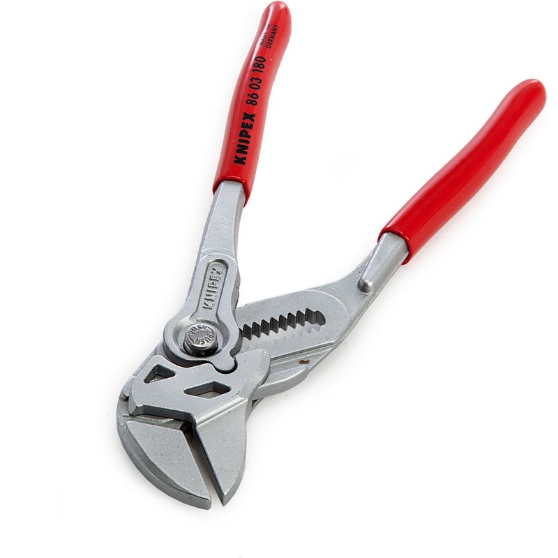 Knipex 86 03 180 SB Chrome Plated Plier Wrench 180mm 8603180SB