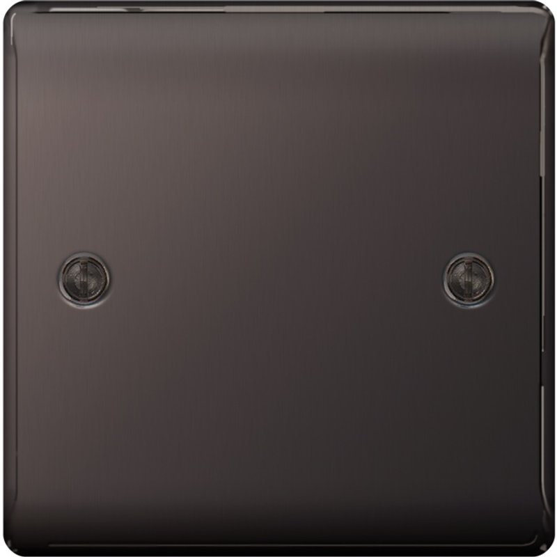 BG Blank Plate 1 Gang Black Nickel NBN94-01