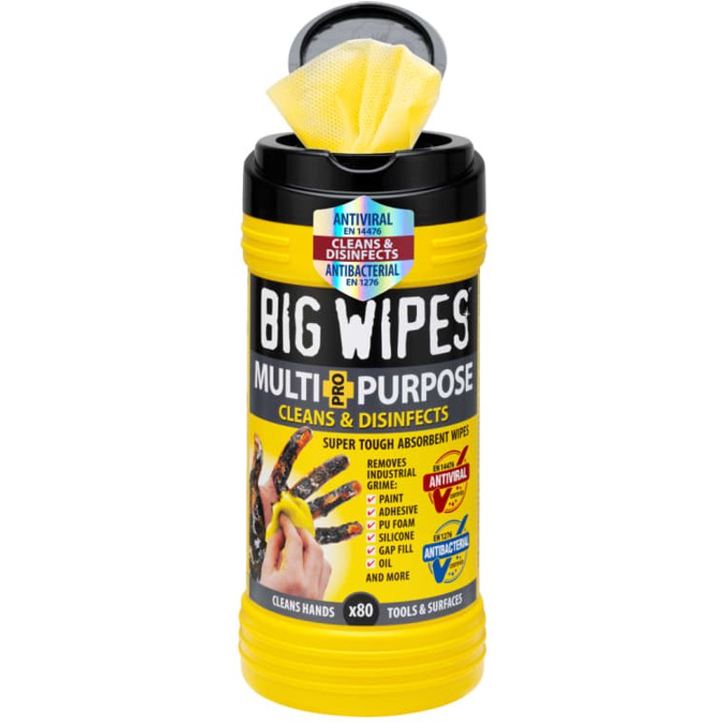 Big Wipes Multi-Purpose Pro+ Antiviral Wipes (Tub 80) 2410 0000