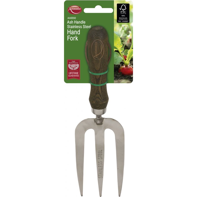 Ambassador Ash Handle Stainless Steel Hand Fork AASS50
