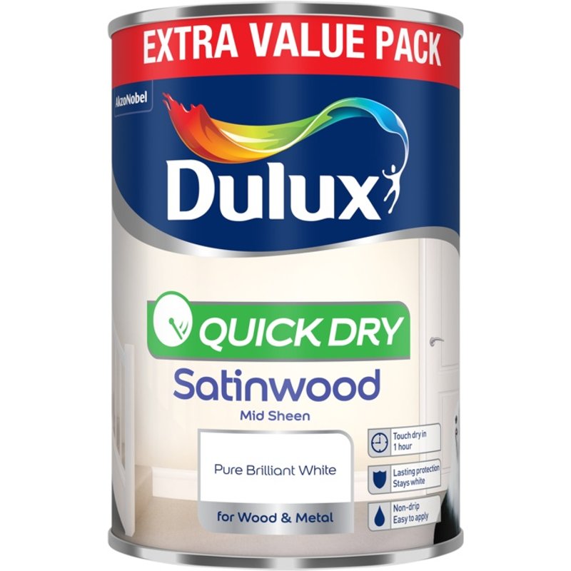 Dulux Quick Dry Satinwood 1.25L 5680435