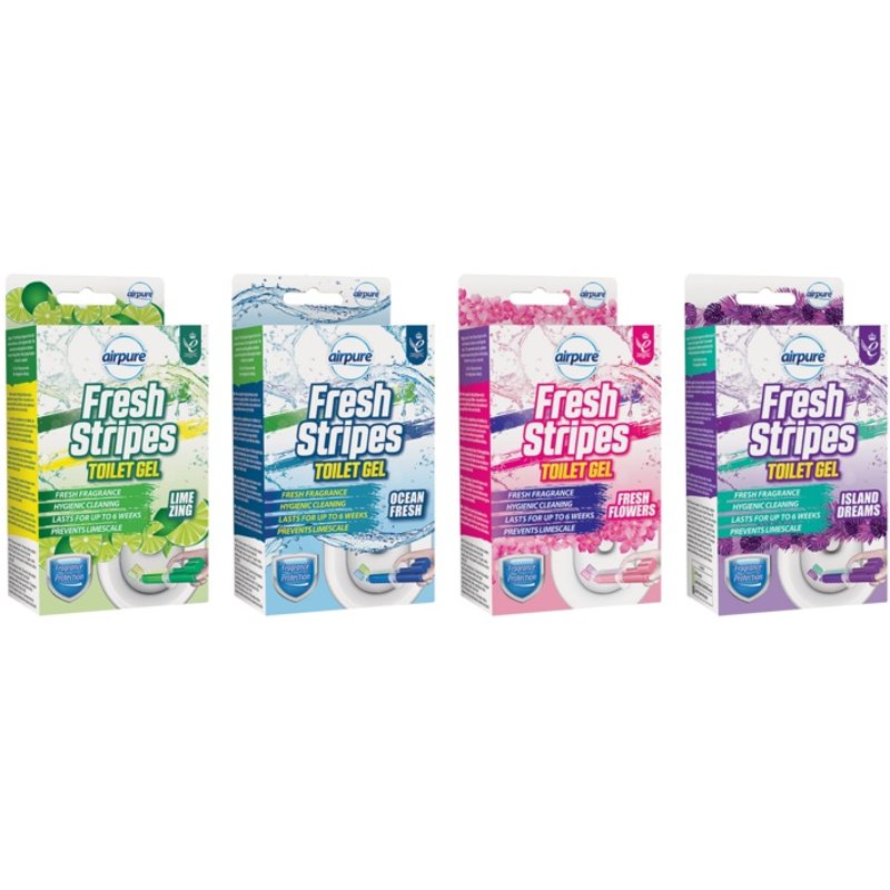 Airpure Fresh Stripes Toilet Gel Pack FSTG199