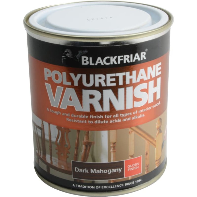 Blackfriar Polyurethane Colour Varnish Gloss Dark Mahogany 250ml P65 BF0250008F1