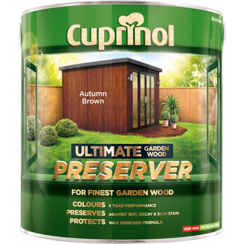 Cuprinol Ultimate Garden Wood Preserver Autumn Brown 4 litre 5206083