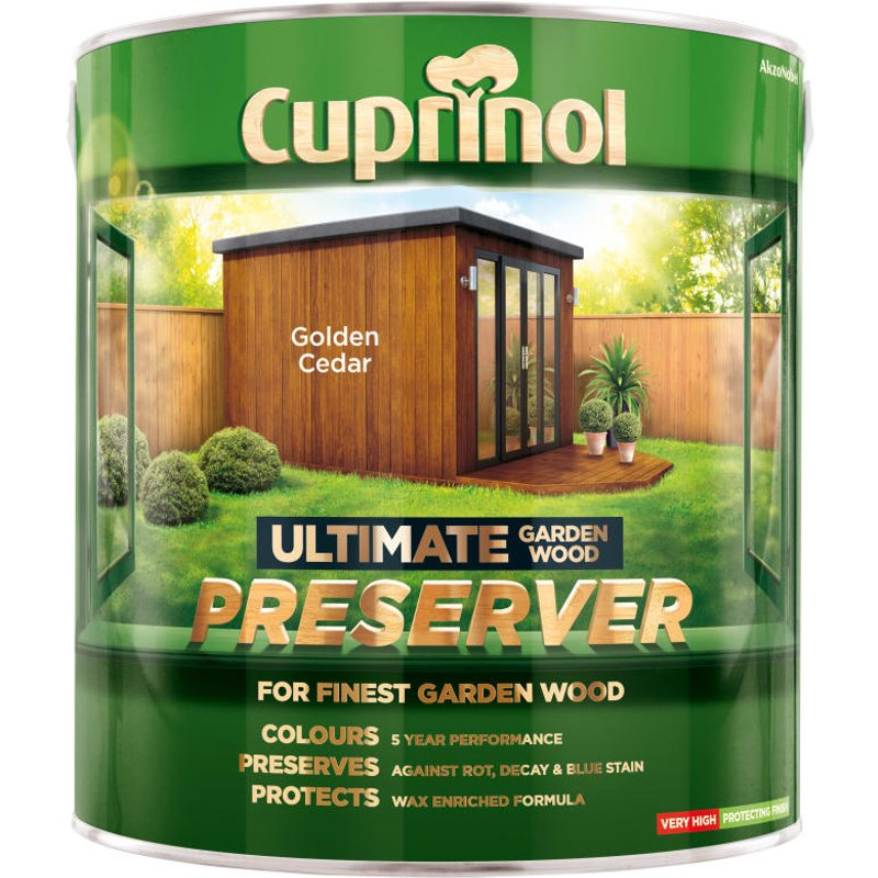 Cuprinol Ultimate Garden Wood Preserver Golden Cedar 4 litre 5206088