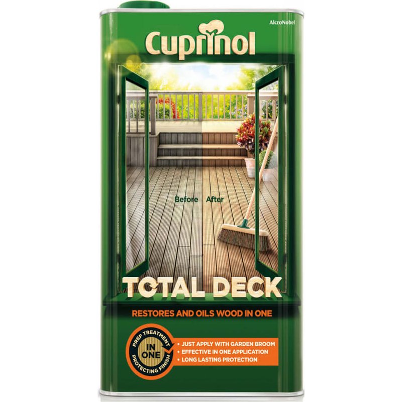 Cuprinol Total Deck Restore & Oil Wood Clear 5 litre 5211845