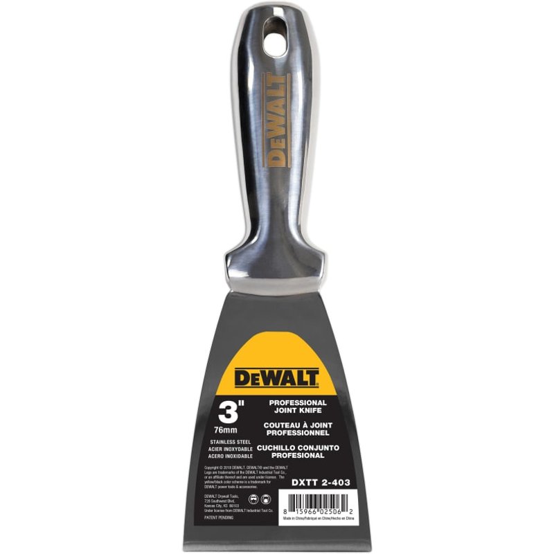 DEWALT Drywall Stainless Steel Jointing/Filling Knife 75mm (3in) EU2-403