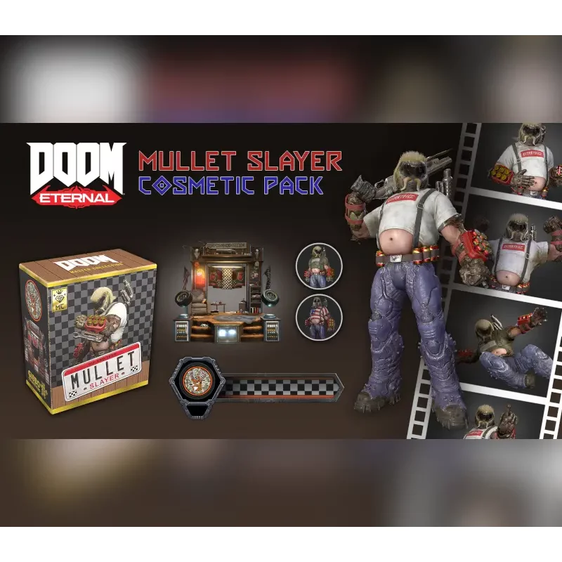 DOOM Eternal Mullet Slayer Master Collection Cosmetic Pack f