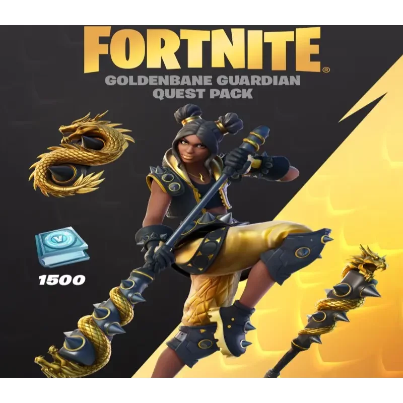 Fortnite Goldenbane Guardian Quest Pack + 1500 V-Bucks Xbox