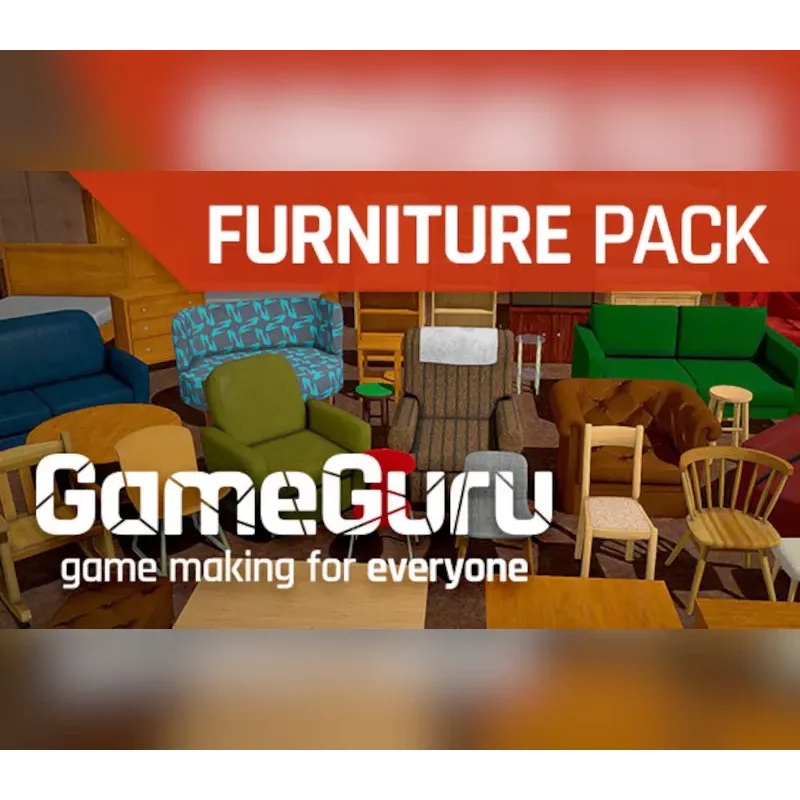 GameGuru Furniture Pack DLC - 162 Furniture Assets for Steam