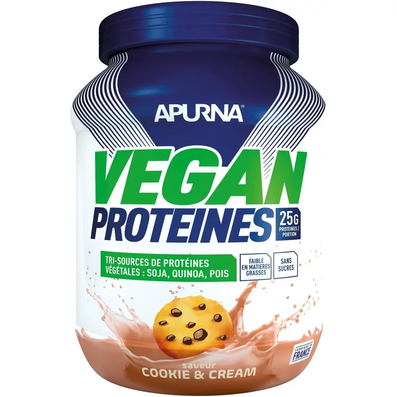 Protéine Vegan Apurna Cookie and cream 600g