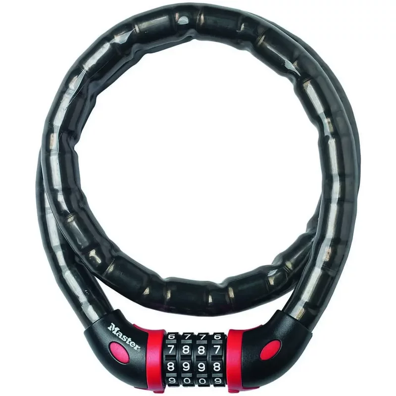 Antivol câble articulé à combinaison vélo niveau sécurité 7 Masterlock