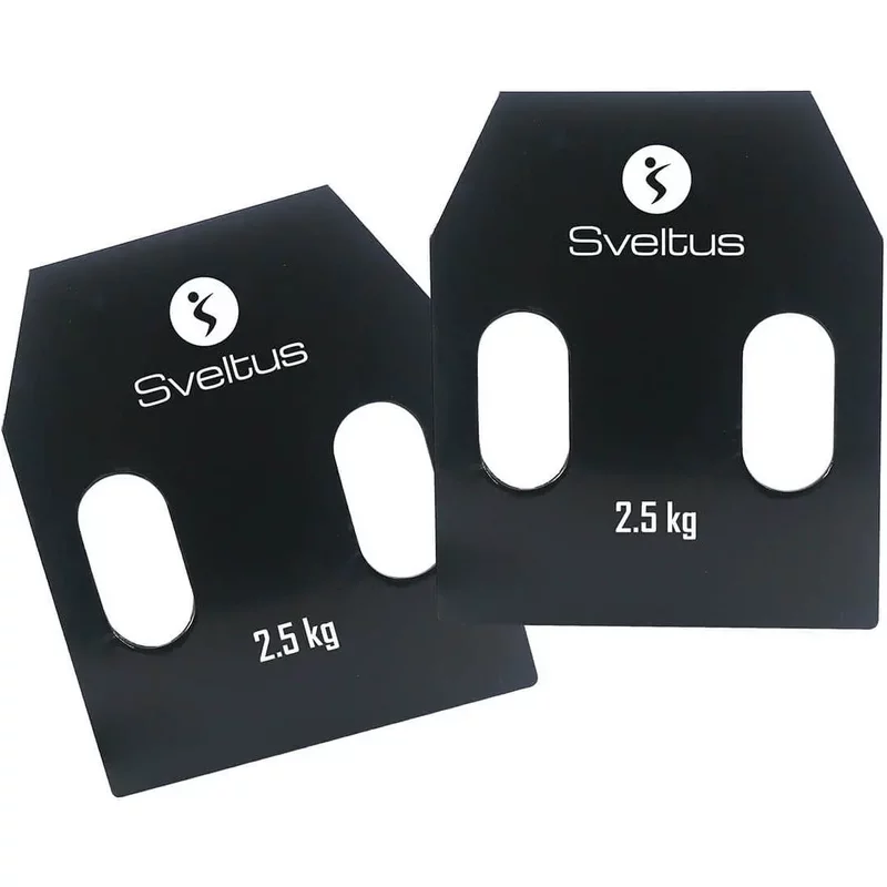 Paire de plaques de lestage acier avec poignées Sveltus