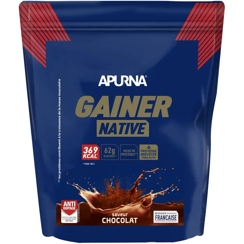 Protéine chocolat Apurna Gainer Native Doypack