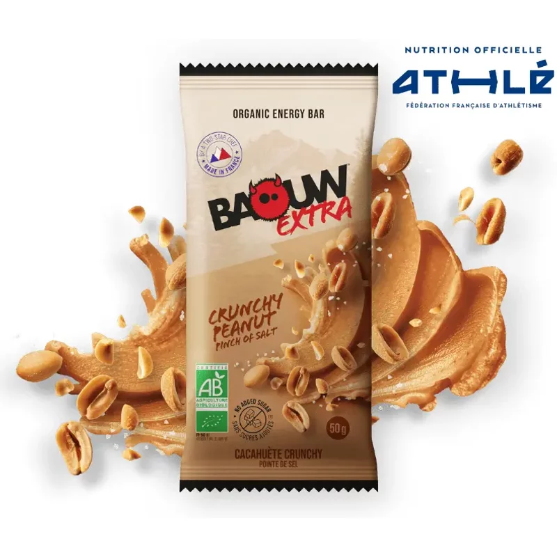 Barres de nutrition cacahuète - crunchy Baouw