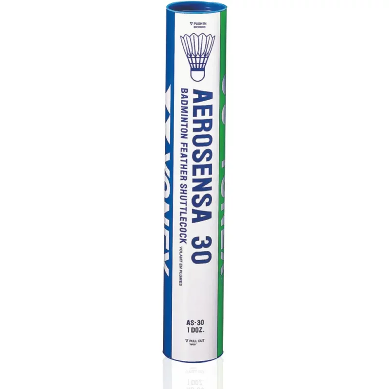 Tube de 12 volants de badminton Yonex Aerosensa 30