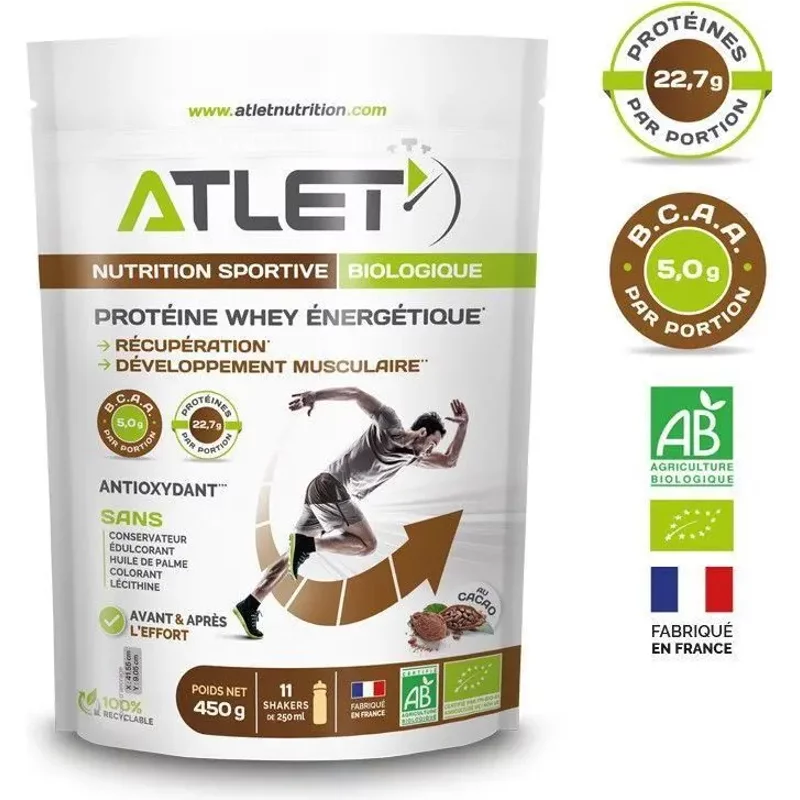 Nutrition protéinée BIO Cacao ATLET Nutrition