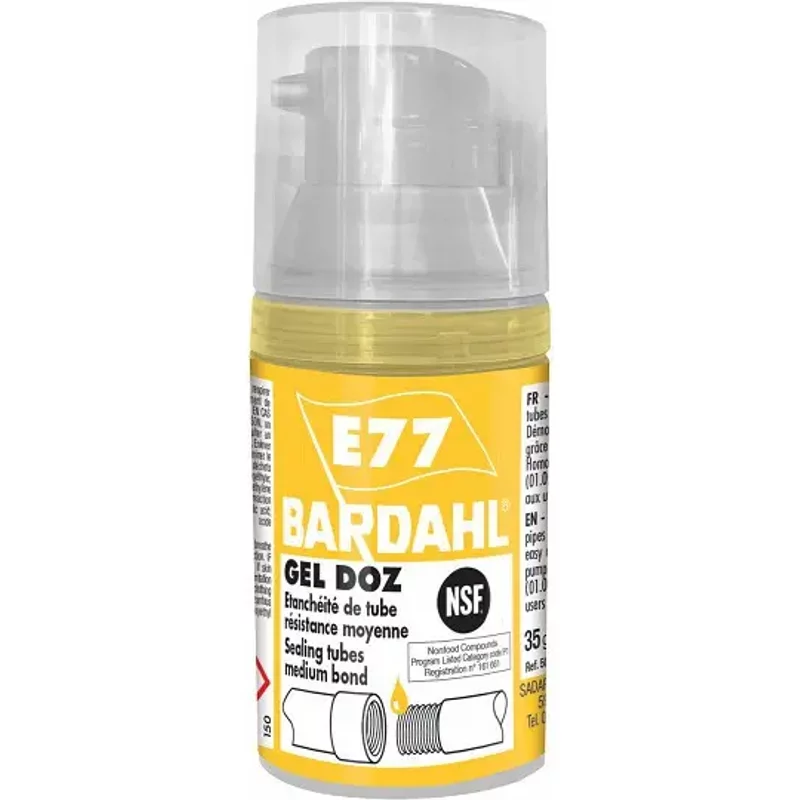 Adhésif fixe cylindre étanche tube pompe résistant Bardahl Geldoz E77 35 g