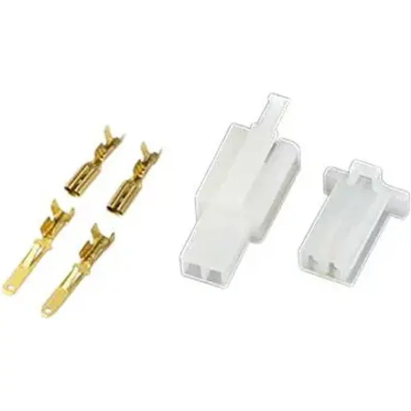 Connecteur 2 cosses broche male et femele plastique Brazoline