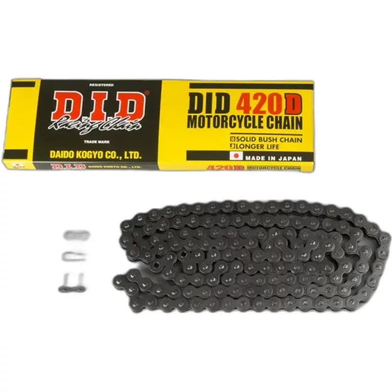 Chaîne à rouleaux moto D.I.D 420D(B&B) X 118 Mail. Rj